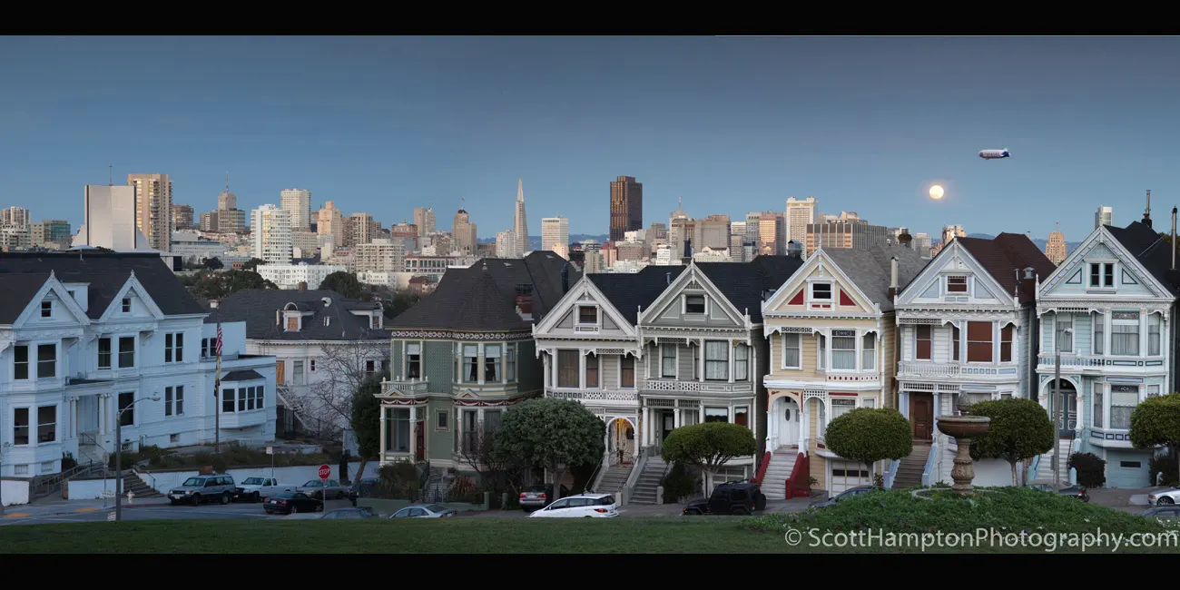 Zeppelin Ride Over Painted Ladies